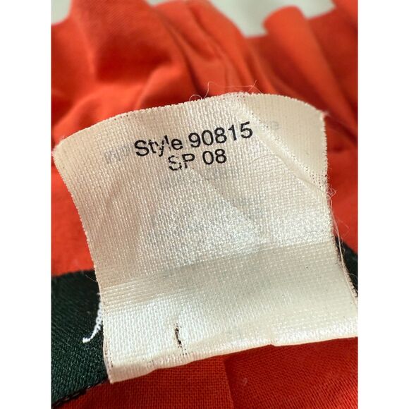 J Crew Ruffle Trench Coat Orange Belted 3/4 Sleeve Style 90815 Women's 0 - Picture 6 of 11